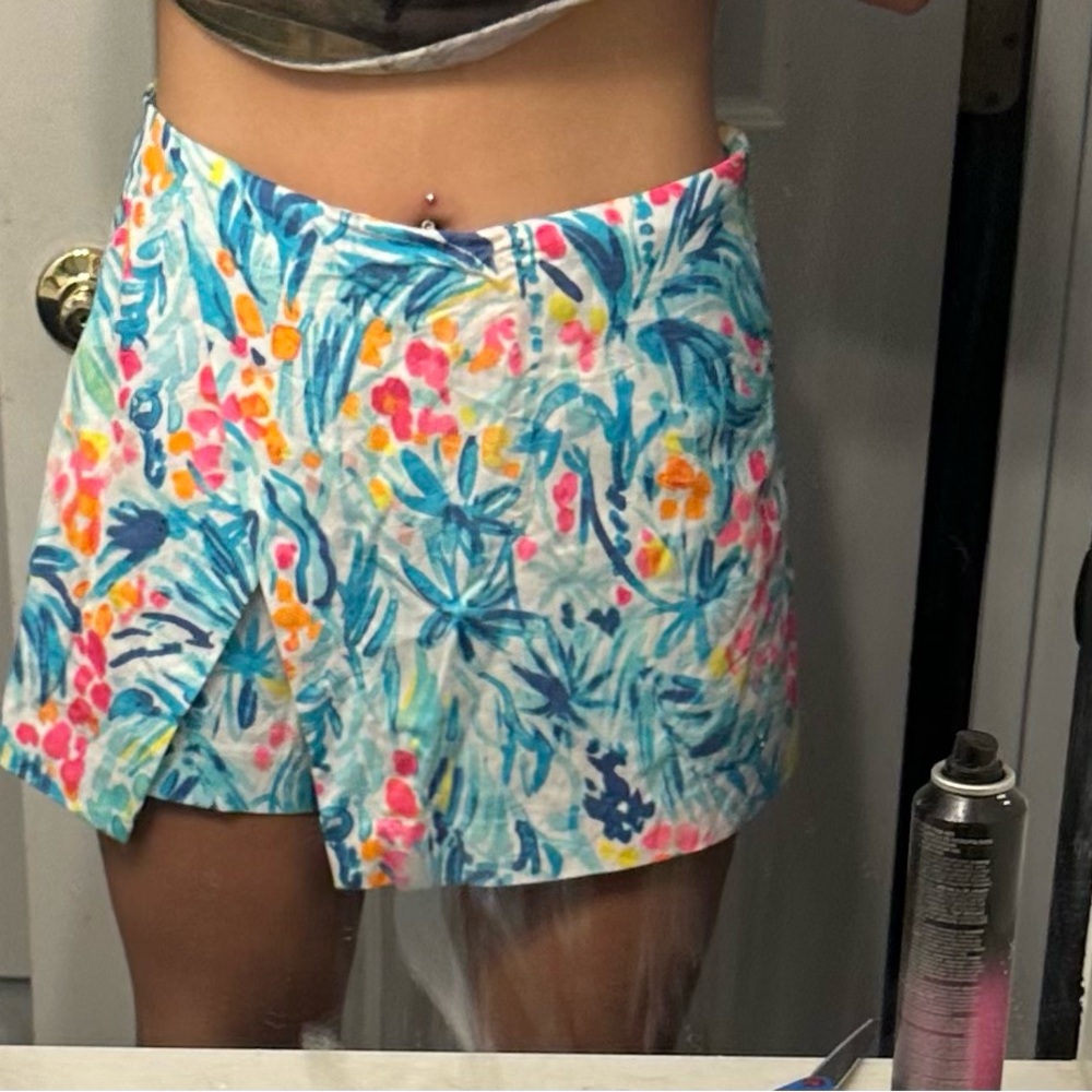 Lilly Pulitzer Marii SKORT in Serene Blue Tippy Top print
